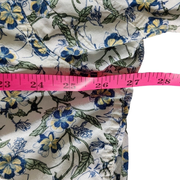 Duluth Men's Free Range Organic Cotton Short Sleeve Shirt Blue Floral Size XL - Picture 9 of 10